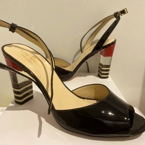 Gorgeous Kate Spade Block Heel Patent Leather Sandal